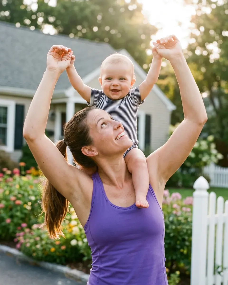 Mom with baby enjoying time outdoors